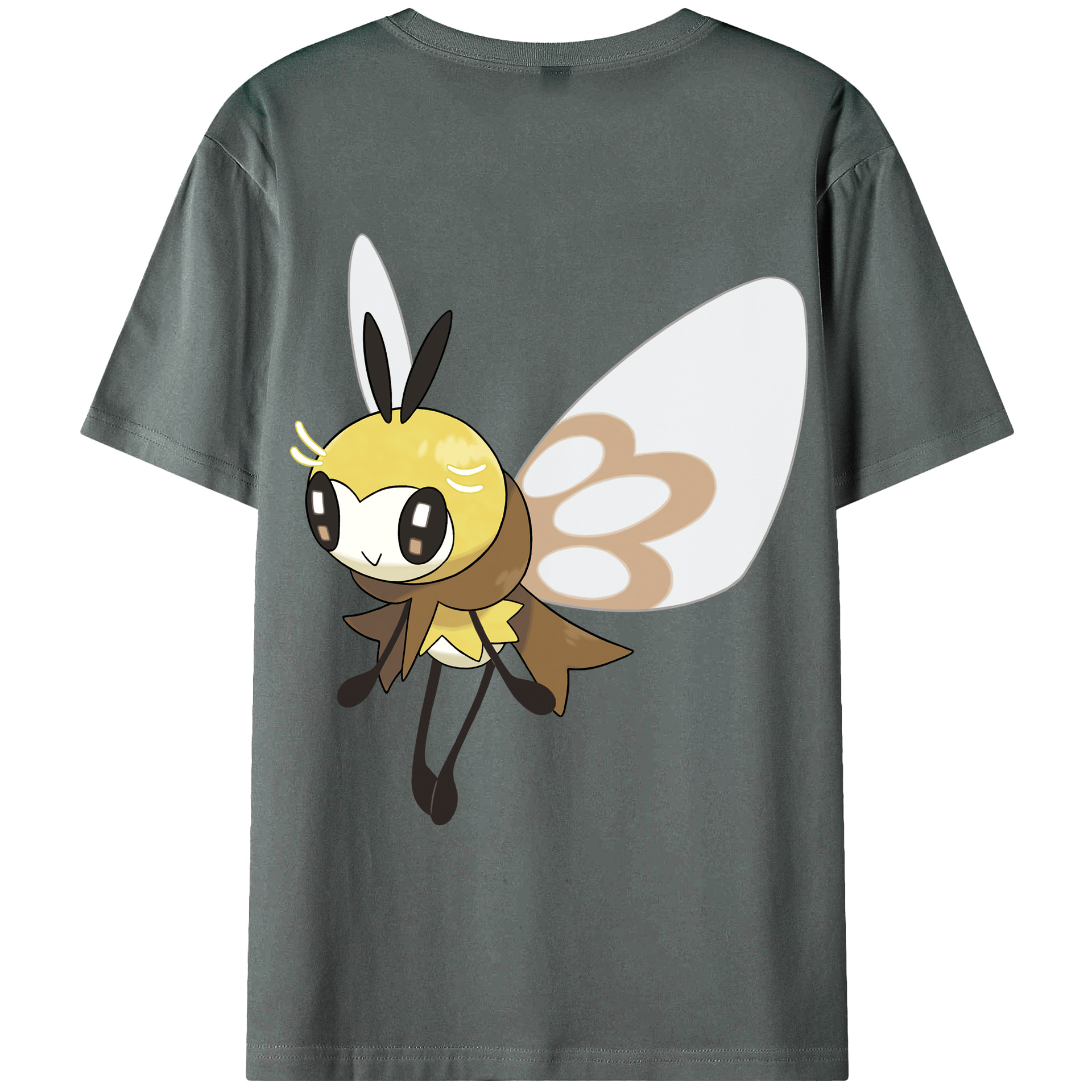 （画像用） ポケットモンスター Pokémon 綿100％ メンズ半袖Tシャツ（バックプリント） 通気性